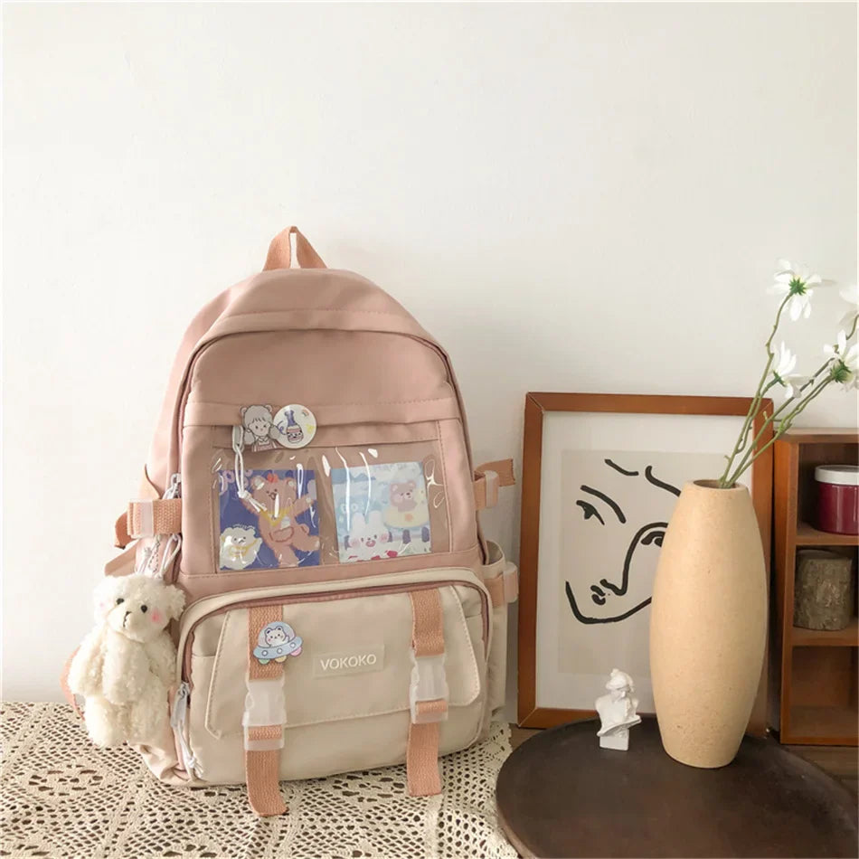 Schoolbag Waterproof Women Backpack Teenager Girl Kawaii BookBag Laptop Rucksack Cute Student School Bag Mochila Female Bagpack