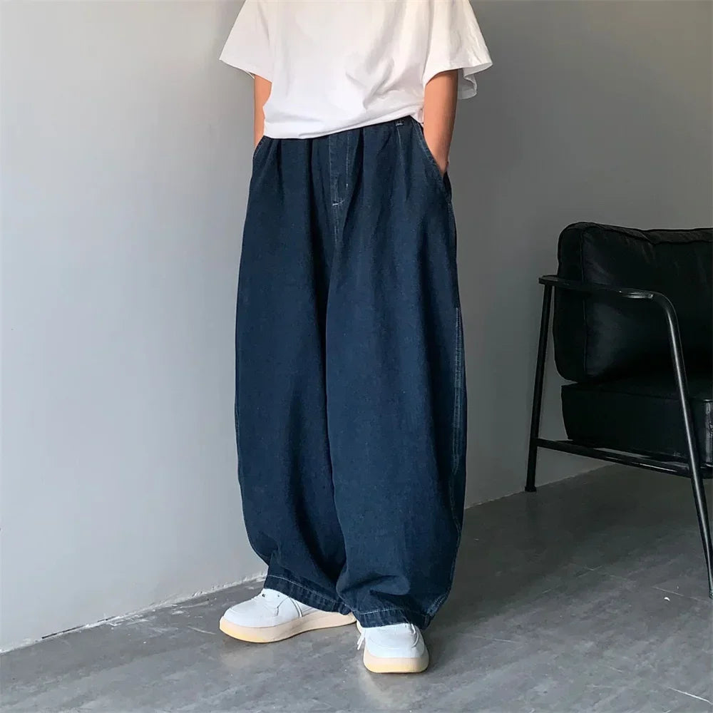 3XL Wide Leg Cargo Pants 2024 Streetwear Baggy Jeans New Spring Summer Men Trousers Korean Fashion Loose Straight Brand Clothing