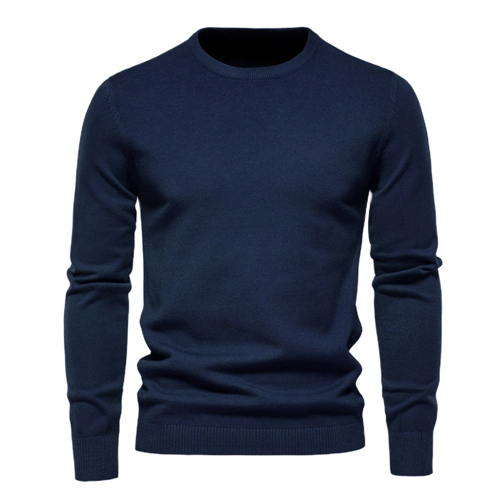 jiaabc New Winter Thickness Pullover Men O-neck Solid Color Long Sleeve Warm Slim Sweaters Men Men's Sweater Pull Male Clothing