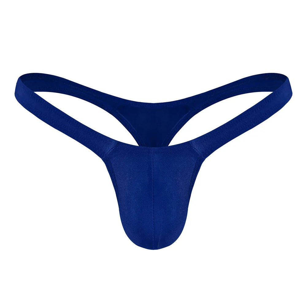 Sexy Solid Color Thongs Low-Rise Simple T-Back Thong Bluge Pouch Briefs G-String Bikini Underwear Pump Man Thong For Men