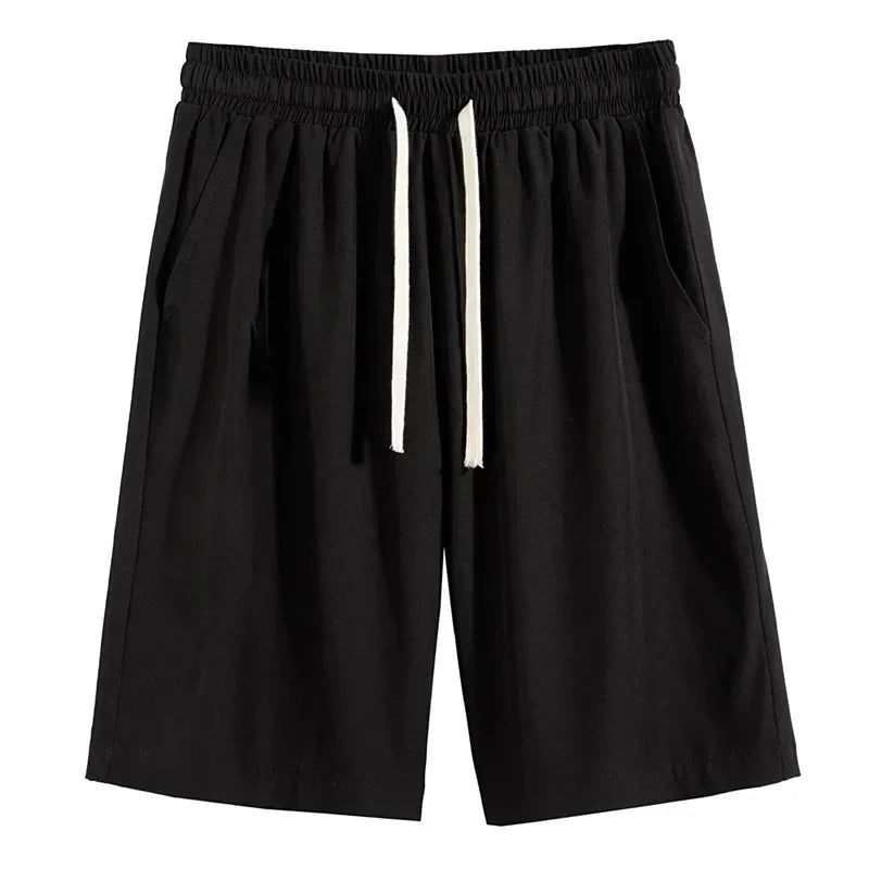 jiaabc Spring Summer Split Pants for Men's Slim Outdoor Sports Running Loose Oversized Outerwear Shorts with Ice Silk Sports Shorts