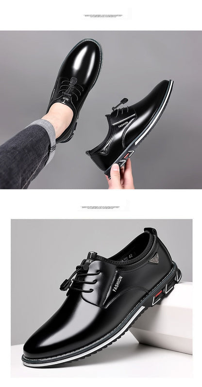 jiaabc Men Casual Shoes Fashion Business Men Shoes Comfort Slip on Male Loafers Platform Leather Work Shoes Big Size 50 Chaussure Homme