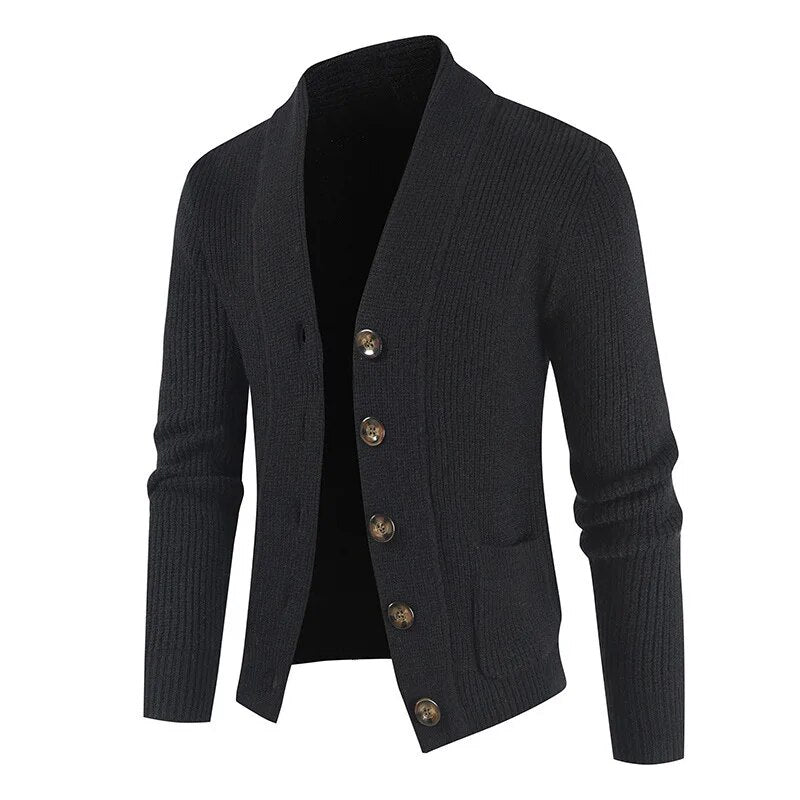 jiaabc New Winter Men's Knitted Cardigan Coat Korean Fashion Street Dress Button Japanese Sweater Single breasted Men's Wear