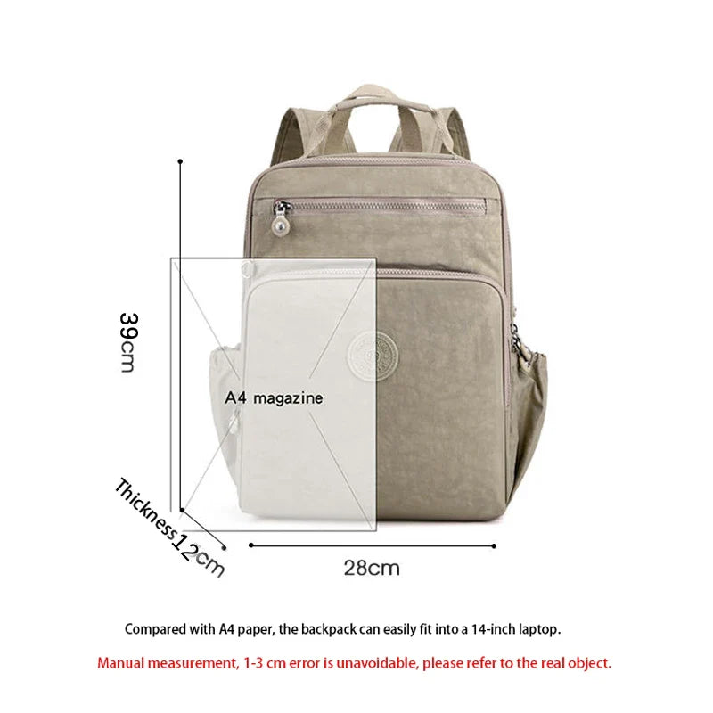 New Fashional High-capacity Backpack for Women Nylon Waterproof Casual Man Backpack Lightweight Bags for Women Laptop Bagpack