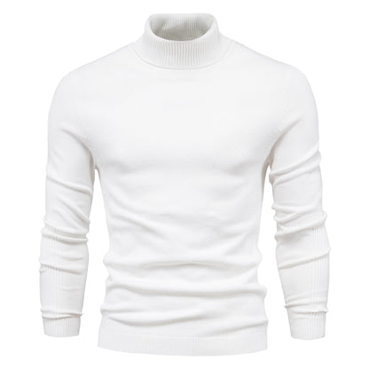 New Winter Turtleneck Thick Mens Sweaters Casual Turtle Neck Solid Color Quality Warm Slim Turtleneck Sweaters Pullover Men