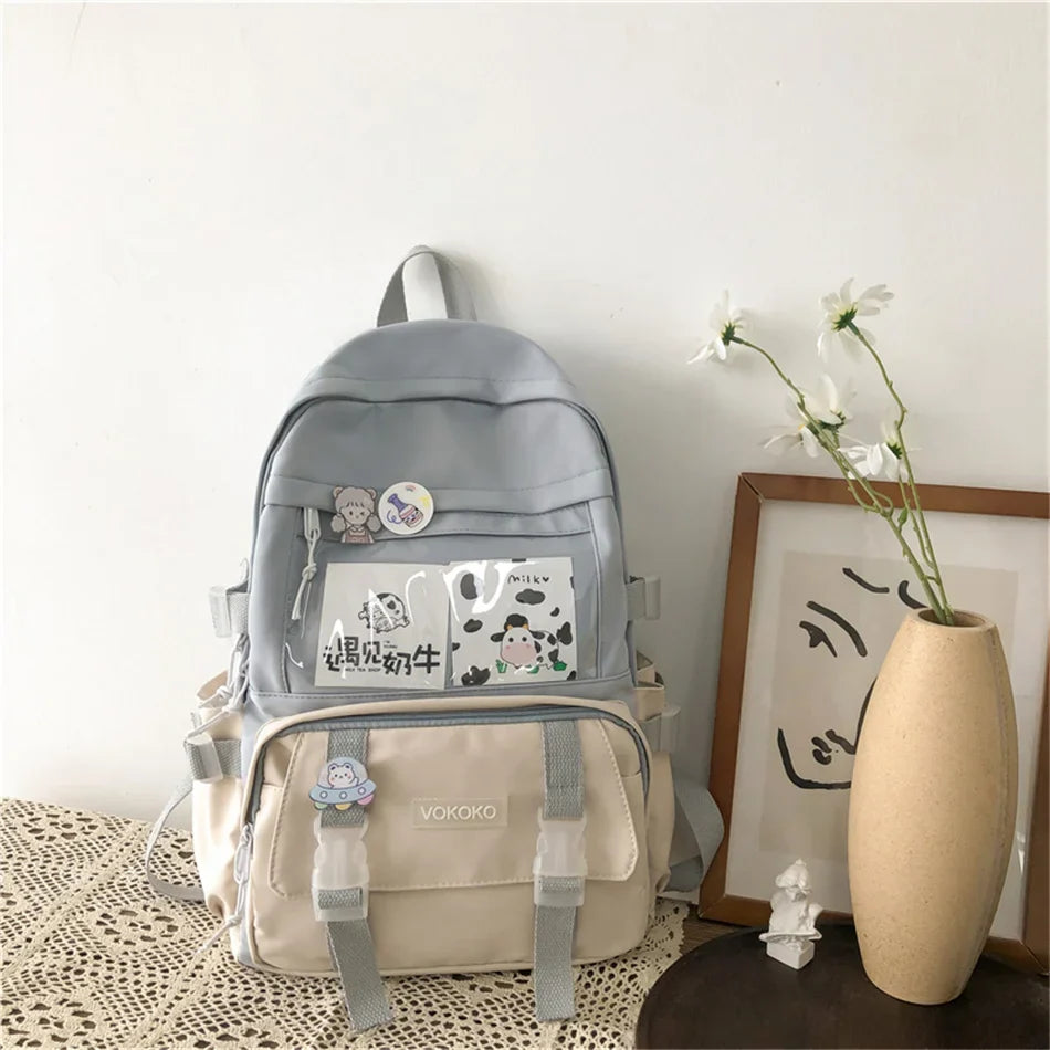 Schoolbag Waterproof Women Backpack Teenager Girl Kawaii BookBag Laptop Rucksack Cute Student School Bag Mochila Female Bagpack