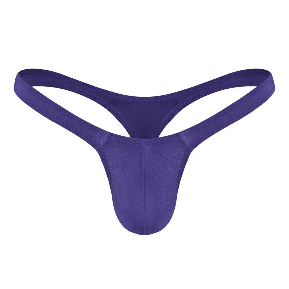 Sexy Solid Color Thongs Low-Rise Simple T-Back Thong Bluge Pouch Briefs G-String Bikini Underwear Pump Man Thong For Men