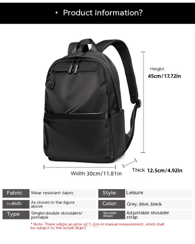 jiaabc Backpack Winter New Men Business Backpack Laptop Bag Student Bag Travel Bag Nike Backpack