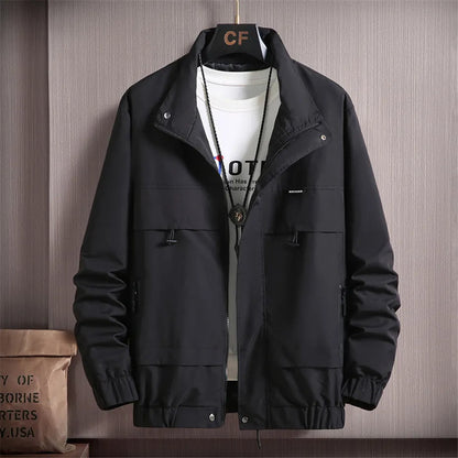 jiaabc Plus Size 10XL Jacket Men Autumn Fashion Casual Black Jackets Coats Male Big Size 10XL Outerwear