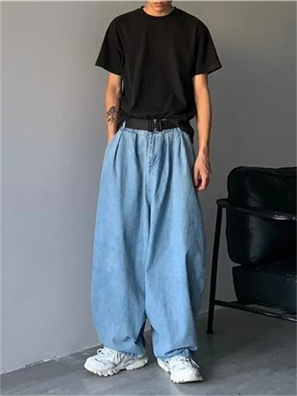 3XL Wide Leg Cargo Pants 2024 Streetwear Baggy Jeans New Spring Summer Men Trousers Korean Fashion Loose Straight Brand Clothing