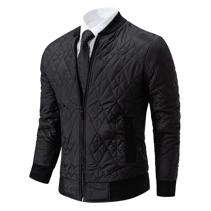 Autumn and winter men's fashion leisure new knitted men's Korean version of slim cotton-padded jacket sweater coat.