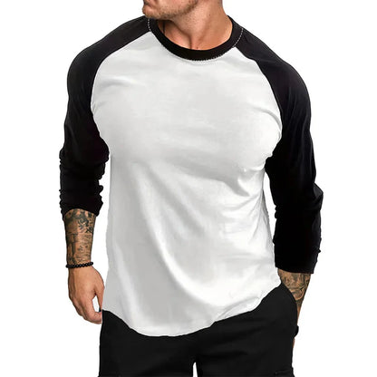 jiaabc Casual Fashion Streetwear Long Sleeve T-shirt Men Woman Fitness Raglan Sleeves Tee Shirt Male Tops Spring Autumn Clothing