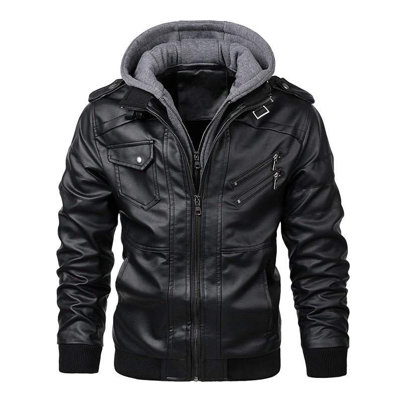 New Men's Leather Jackets Autumn Casual Motorcycle PU Jacket Biker Leather Coats Brand Clothing EU Size SA722