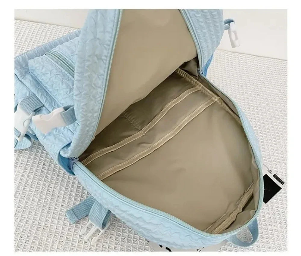 2024 New Backpack Women's Korean Simple Large Capacity Student backpack Wholesale Leisure Lightweight Backpack  school bags