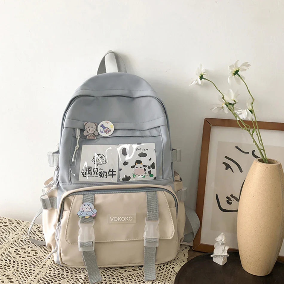 Schoolbag Waterproof Women Backpack Teenager Girl Kawaii BookBag Laptop Rucksack Cute Student School Bag Mochila Female Bagpack