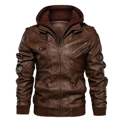 New Men's Leather Jackets Autumn Casual Motorcycle PU Jacket Biker Leather Coats Brand Clothing EU Size SA722