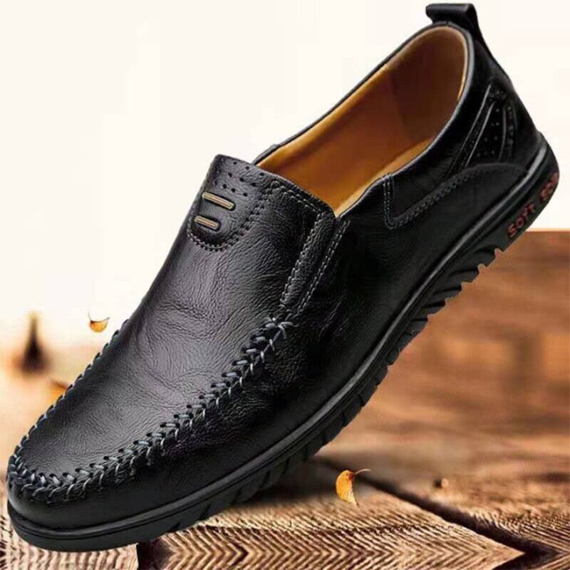 jiaabc Men's Sneakers Spring New Men's Fashion Leather Shoes Comfort Lefu Shoes Italian Light Driving Men's Shoes Zapatos Casuales