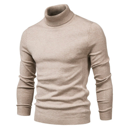 New Winter Turtleneck Thick Mens Sweaters Casual Turtle Neck Solid Color Quality Warm Slim Turtleneck Sweaters Pullover Men