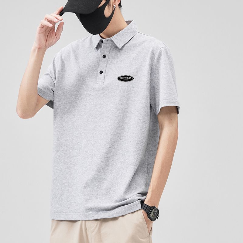 2023 New Fashion Business Casual Polo Shirts Men Short Sleeve Summer Korean Luxury Clothing T Shirt for Men Solid Color M-4XL