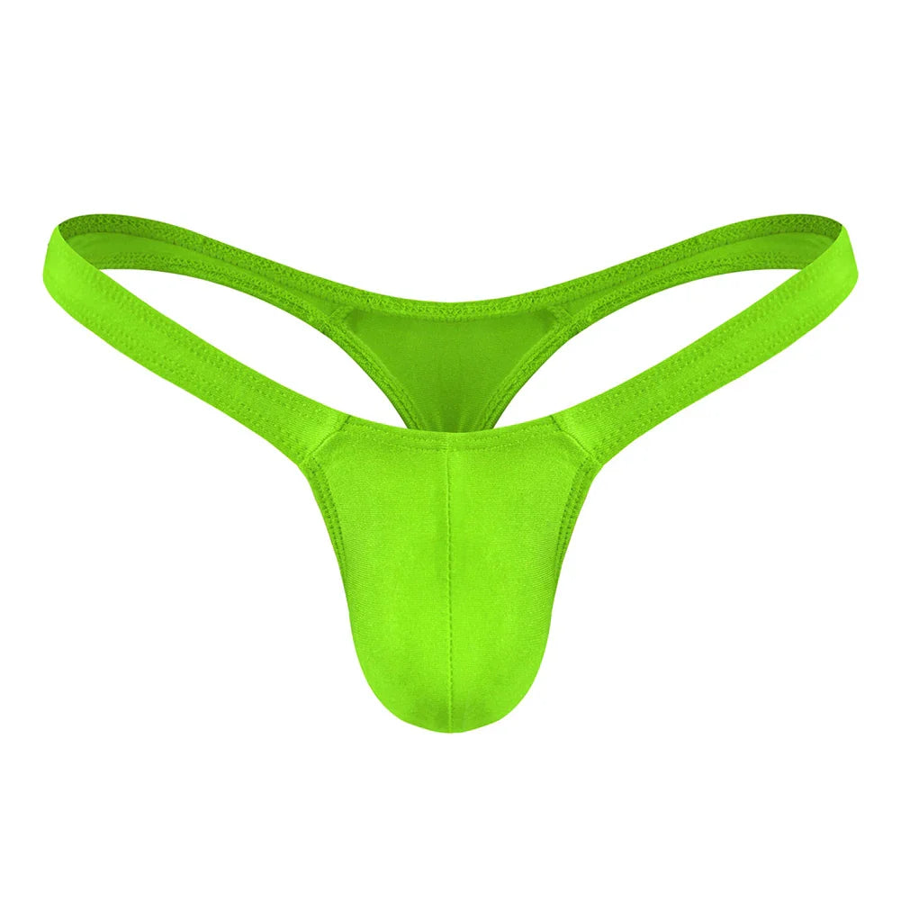 Sexy Solid Color Thongs Low-Rise Simple T-Back Thong Bluge Pouch Briefs G-String Bikini Underwear Pump Man Thong For Men