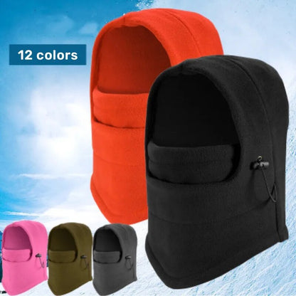 jiaabc Winter Thermal Fleece Balaclava Men Hat Neck Warmer Hiking Scarf Waterproof Hunting Cycling Hat Hooded Neck Snowboard Face Mask