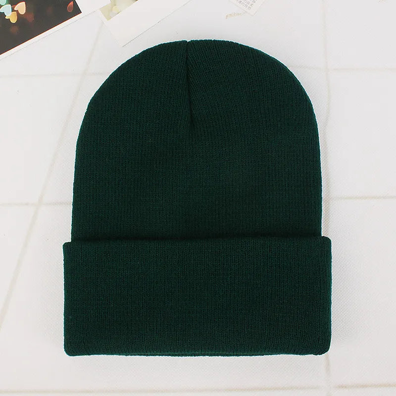 jiaabc 20 Colors New Korean Wool Acrylic Knitted Caps Women Men Skullcap Autumn Winter Elastic Skullies Beanies Cap Wholesale