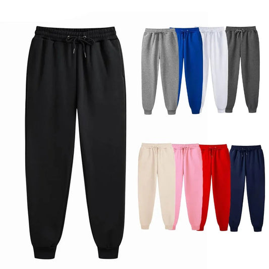 jiaabc Men's Sweatpants Spring Autumn Fleece Pants Sport Long Pants Casual Drawstring Pockets Trousers Oversize Sweatpants For Men