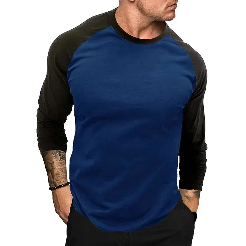 jiaabc Casual Fashion Streetwear Long Sleeve T-shirt Men Woman Fitness Raglan Sleeves Tee Shirt Male Tops Spring Autumn Clothing