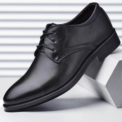 jiaabc Men Dressing Shoes Formal for Men's Casual Shoe Leather Social Wedding Designer Pointed Toe Black Office Winter Shoes Brand