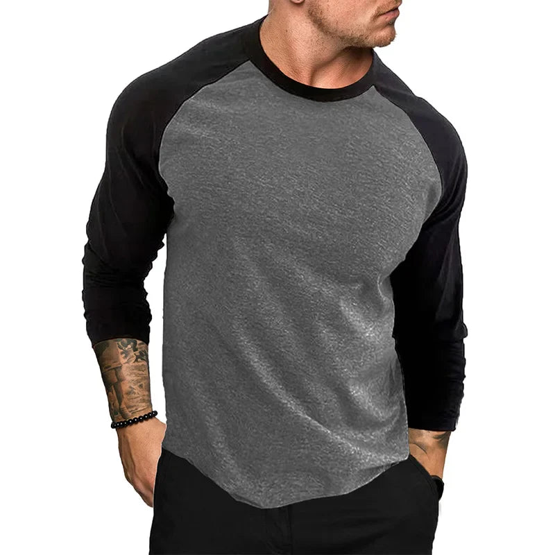 jiaabc Casual Fashion Streetwear Long Sleeve T-shirt Men Woman Fitness Raglan Sleeves Tee Shirt Male Tops Spring Autumn Clothing