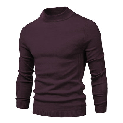 New Winter Turtleneck Thick Mens Sweaters Casual Turtle Neck Solid Color Quality Warm Slim Turtleneck Sweaters Pullover Men