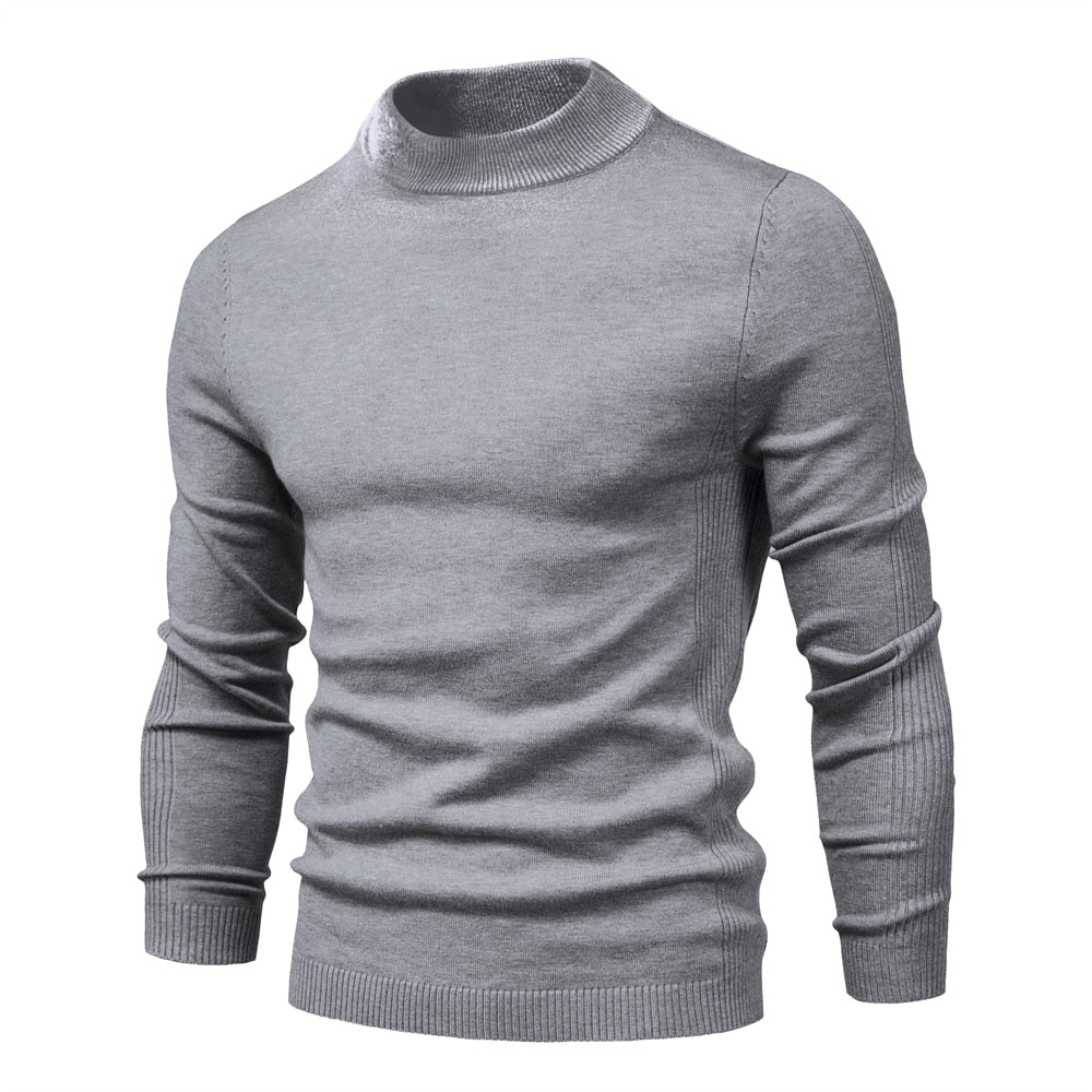 New Winter Turtleneck Thick Mens Sweaters Casual Turtle Neck Solid Color Quality Warm Slim Turtleneck Sweaters Pullover Men