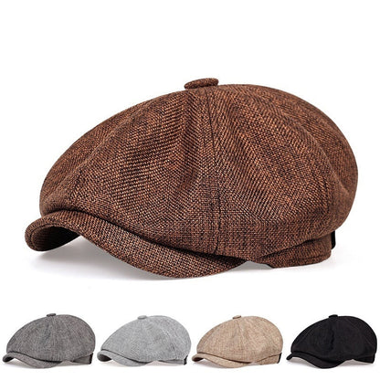 jiaabc New Men Casual Newsboy Hat Spring Summer thin retro beret Hat wild casual Hats unisex octagonal Cap Fashion Hip Hop Caps gorras