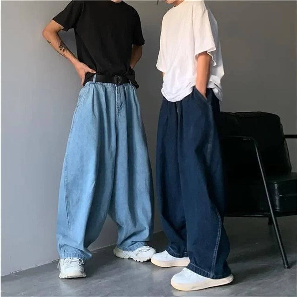 3XL Wide Leg Cargo Pants 2024 Streetwear Baggy Jeans New Spring Summer Men Trousers Korean Fashion Loose Straight Brand Clothing