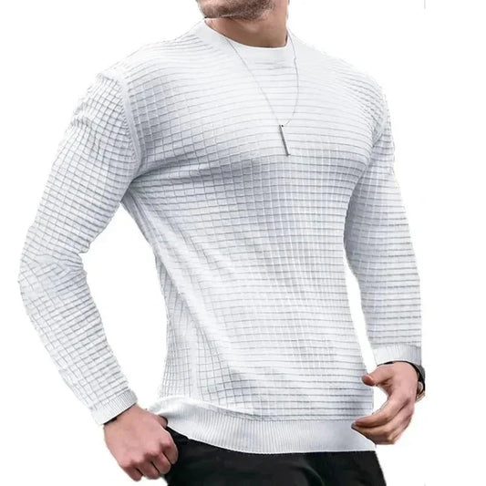 jiaabc Sweatwear Men's Casual Long Sleeve Basic Knitted Sweater Pullover Male Round Collar Autumn Winter Tops Sweatshirts T-shirt