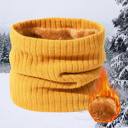 jiaabc Unisex Knitted Warm Scarf Winter Autumn Ring Women Bandana Solid Fleece Scarf  Men Headband Neck Scarf Shawl