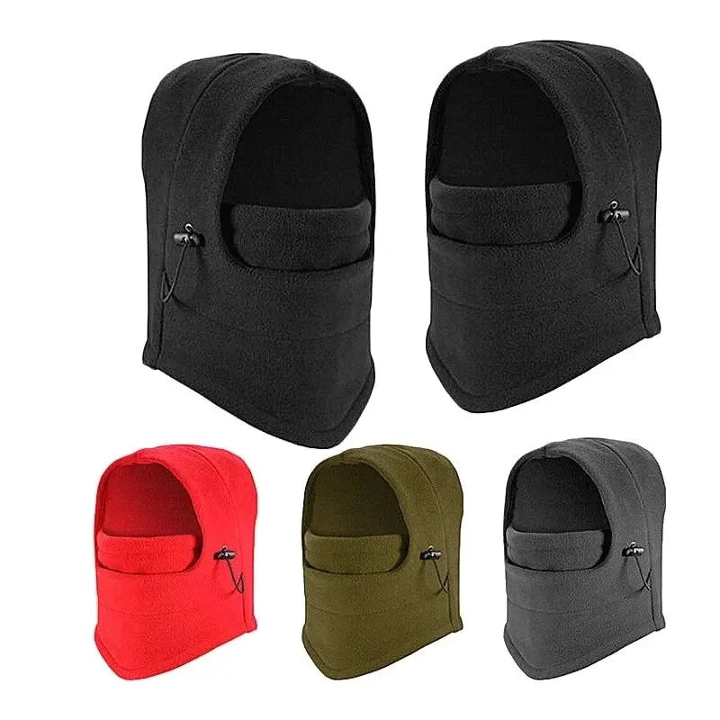 jiaabc Winter Thermal Fleece Balaclava Men Hat Neck Warmer Hiking Scarf Waterproof Hunting Cycling Hat Hooded Neck Snowboard Face Mask