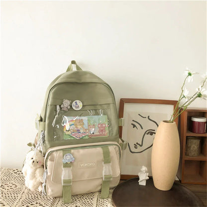 Schoolbag Waterproof Women Backpack Teenager Girl Kawaii BookBag Laptop Rucksack Cute Student School Bag Mochila Female Bagpack