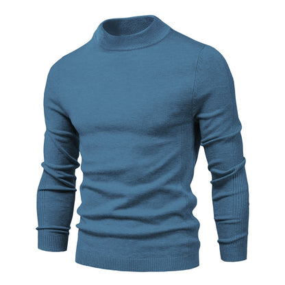 New Winter Turtleneck Thick Mens Sweaters Casual Turtle Neck Solid Color Quality Warm Slim Turtleneck Sweaters Pullover Men