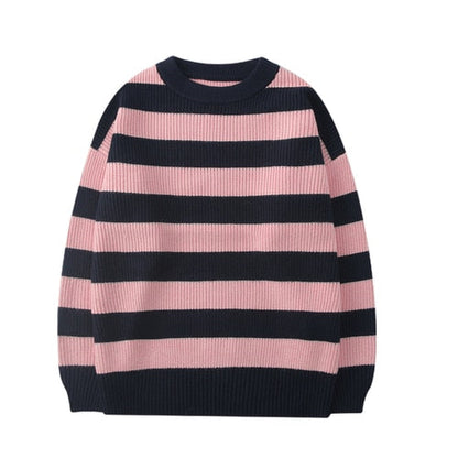 jiaabc Striped Men Sweaters Autumn Men's Pullovers Harajuku Streetwear Tate Landon Sweater Green Striped Sweater Women