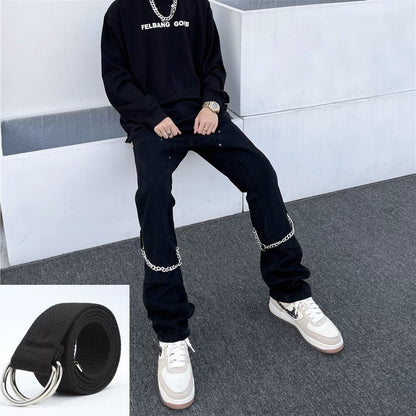 jiaabc Sets New Hip Hop Jackets Men Autumn Winter Streetwear Baseball Uniform Vintage Homme Couple Clothing Casual Fashion Male Pants