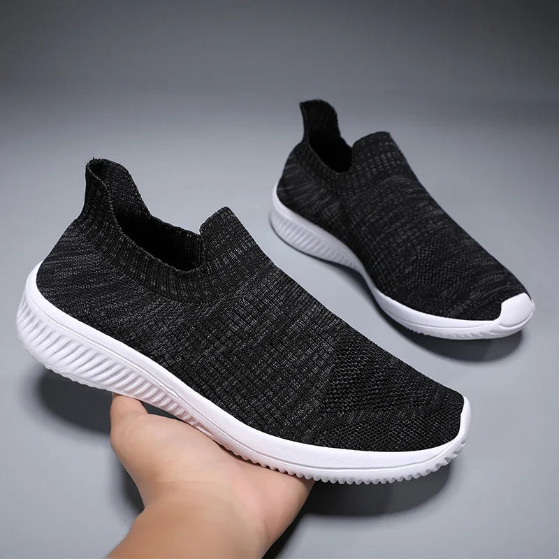 jiaabc Mesh Men Shoes Breathable Sneakers Men Fashion Casual Walking Running Shoes Slip on Lightweight Mens Loafers Zapatillas Hombre