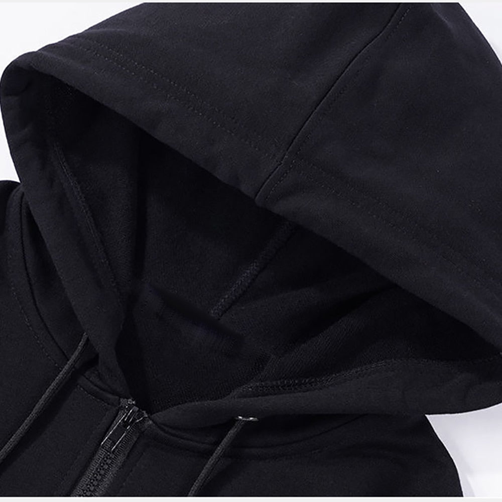 jiaabc Zip Up Hoodies Autumn Hooded Sweatshirts Men's Hoodie Cardigan Solid Color Classic Jacket Men Coat Men Clothing