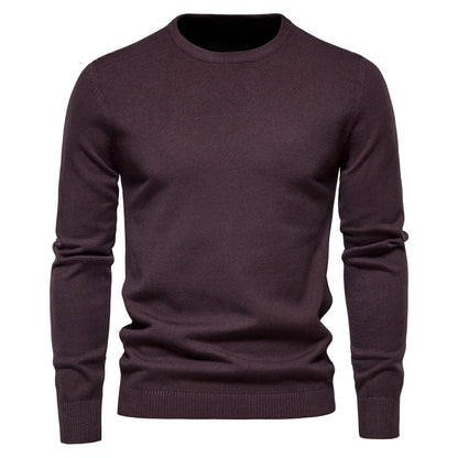 jiaabc New Winter Thickness Pullover Men O-neck Solid Color Long Sleeve Warm Slim Sweaters Men Men's Sweater Pull Male Clothing