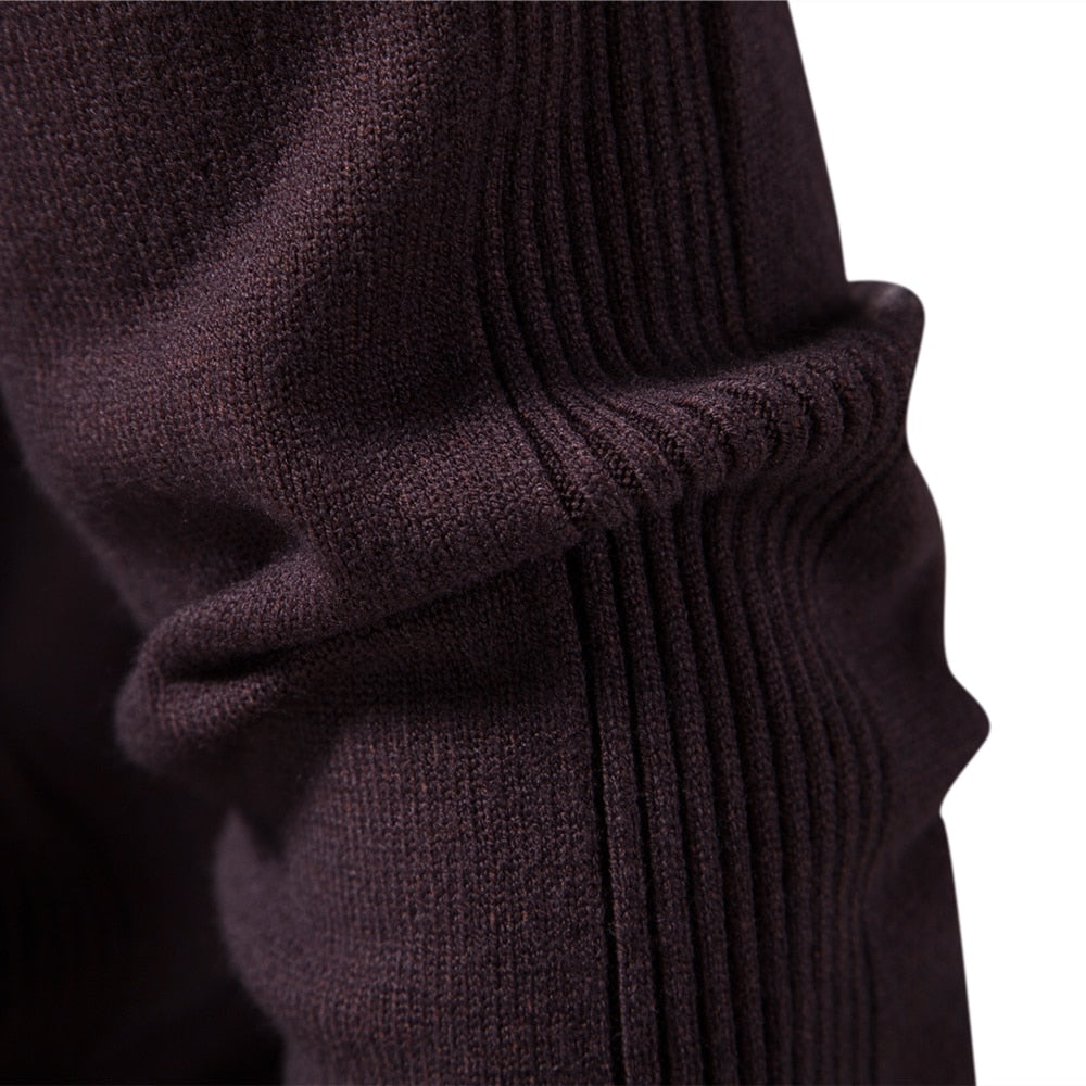 New Winter Turtleneck Thick Mens Sweaters Casual Turtle Neck Solid Color Quality Warm Slim Turtleneck Sweaters Pullover Men