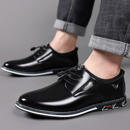 jiaabc Men Casual Shoes Fashion Business Men Shoes Comfort Slip on Male Loafers Platform Leather Work Shoes Big Size 50 Chaussure Homme