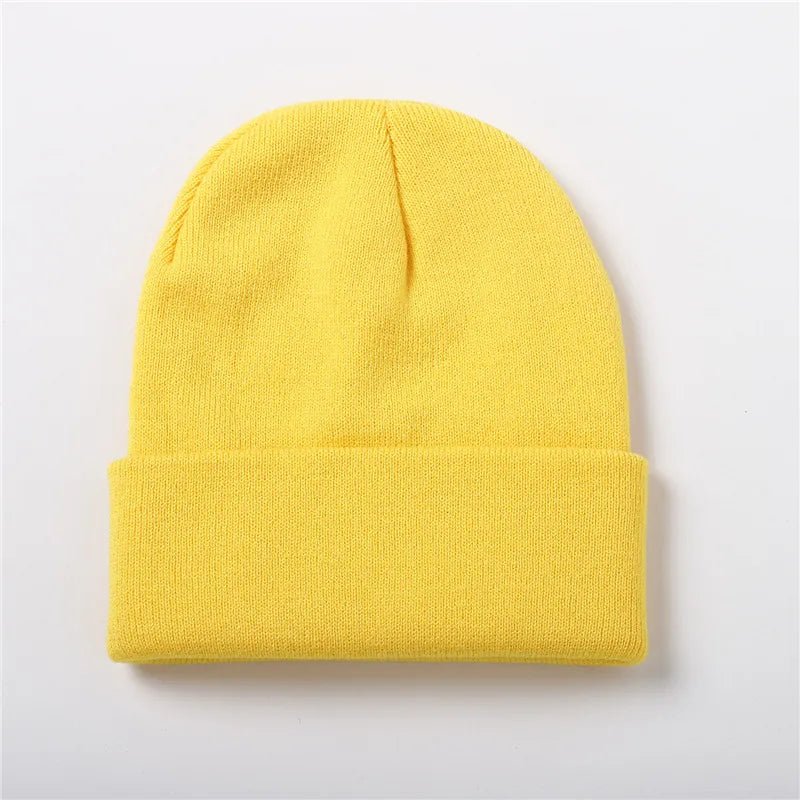 jiaabc 20 Colors New Korean Wool Acrylic Knitted Caps Women Men Skullcap Autumn Winter Elastic Skullies Beanies Cap Wholesale