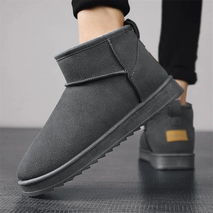 jiaabc Winter New Men Snow Boots Women High-top Sports Shoes Fashion Casual Shoes Fur Cotton Warm Comfortable Lightweight 39-46