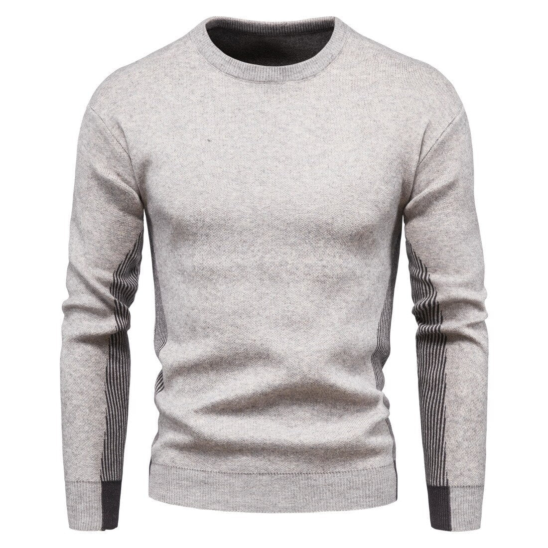 jiaabc Autumn New Foreign Trade Men's Knitwear Round Neck Colored Solid Sweater Underlay