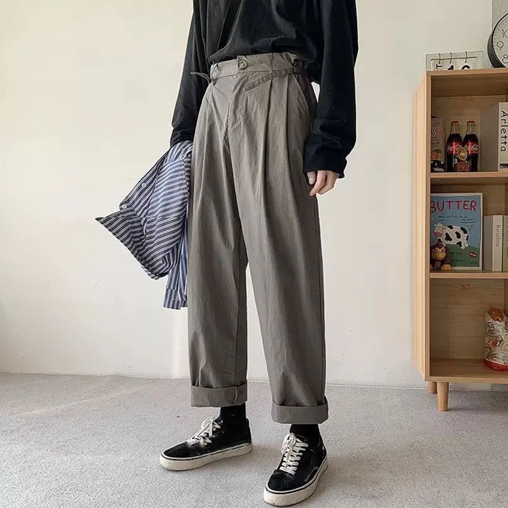 jiaabc Fashion Straight Loose Baggy Trousers Men Casual Streetwear Cargo Pants Wide Leg Oversize Hip Hop Street Harajuku Vintage